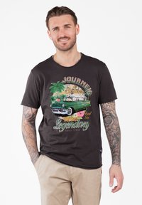 Key Largo MT JOURNEY ROUND - Camiseta estampada - anthra