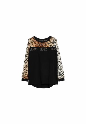 Langærmet T-shirt - mottled black