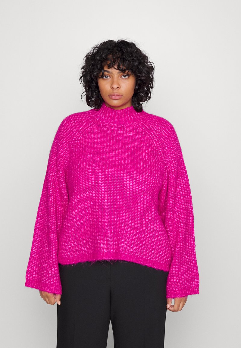 Pieces Curve PCNELL HIGH NECK Jumper rose violet/pink Zalando.co.uk