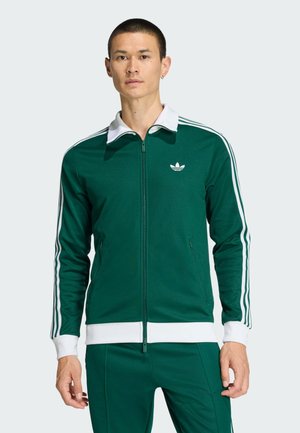 CLASSIC TT - Mikina so zipsom - collegiate green   white