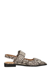 Steve Madden GRAND AVE - Ballerines à brides arrière - lt beige snake
