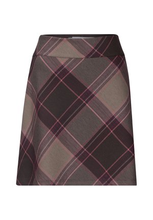Street One, MINIROCK MIT KAROMUSTER - Falda acampanada - rustic rouge