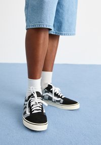 OLD SKOOL UNISEX - Joggesko - mono checkerboard black