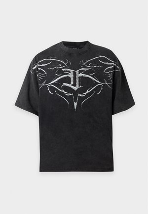 FAVELA, TRIBAL - T-shirt imprimé - black washed