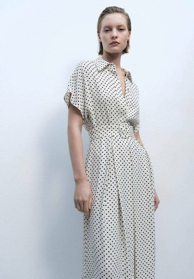 mango white shirt dress Linen shirt dress with belt - Women