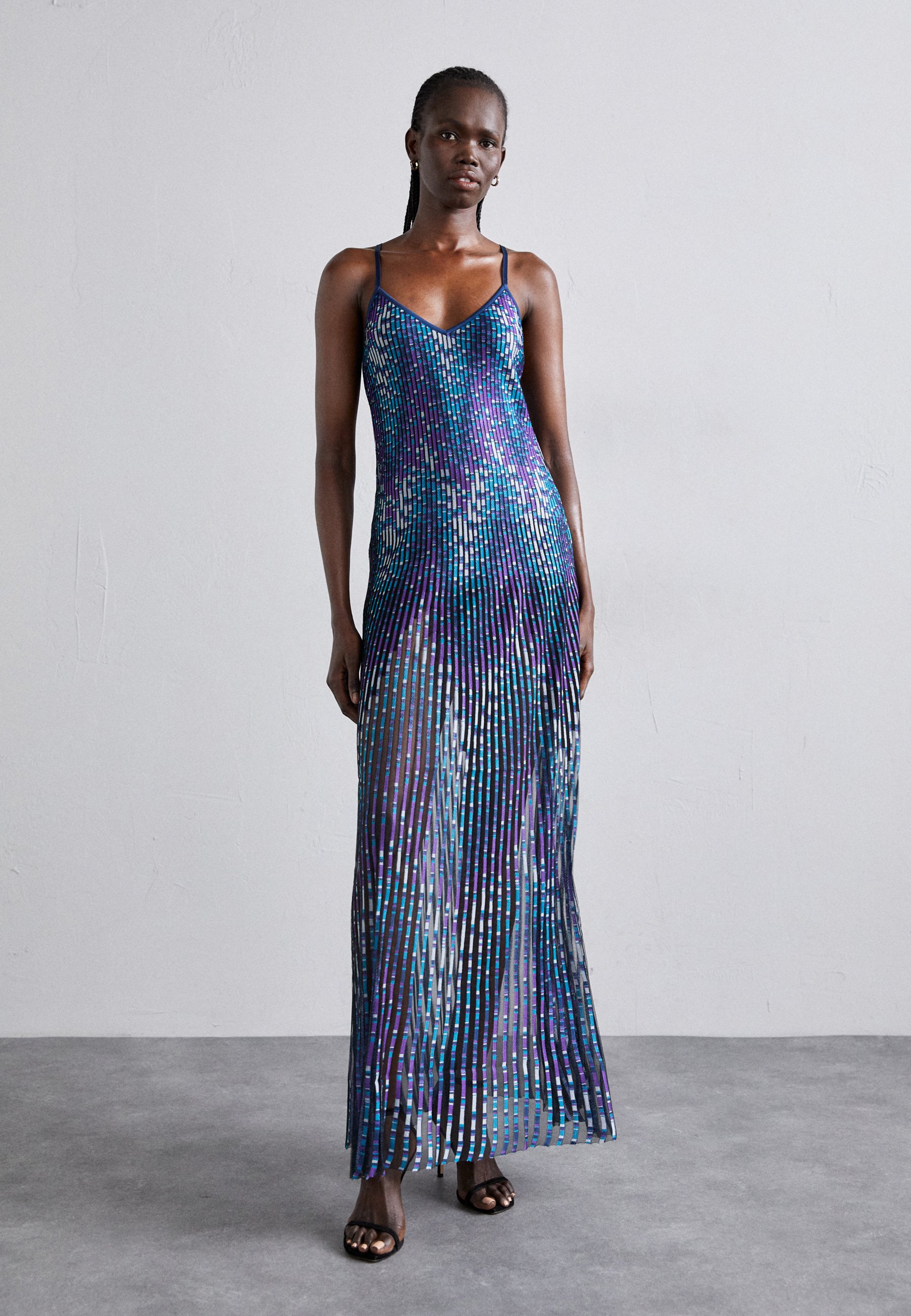 Missoni SLEEVELESS LONG DRESS - Maxi dress - blue/violet/blue - Zalando.ie