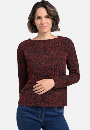 MIT CLOQUÉ-MUSTER - Langarmshirt - burgundy-black