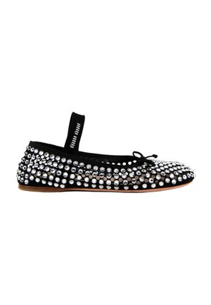 Miu Miu, GLITTER BALLET FLATS BLACK - Babies - black