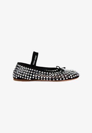 Miu Miu, GLITTER BALLET FLATS BLACK - Babies - black