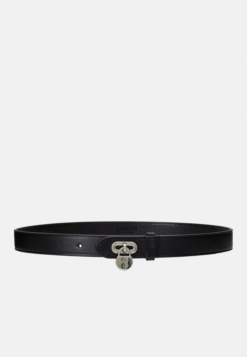 Lauren Ralph Lauren Padlock Leather Belt - Josta - black