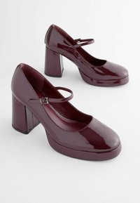 Next WIDE FIT - Scarpe con plateau - wine