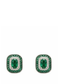 Latelita GREAT GATSBY STUD EMERALD - Earrings - silver coloured