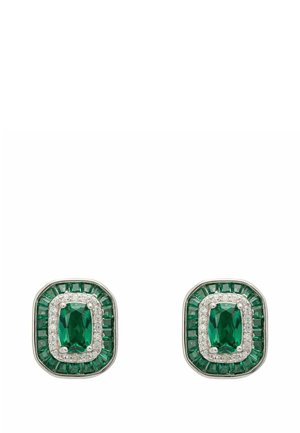 Latelita GREAT GATSBY STUD EMERALD - Earrings - silver coloured