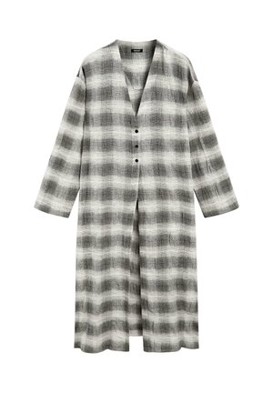 LONG CHECK TUNIC DRESS - Abito a camicia - grey