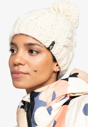 MIT GROBEM STICKSTOFF - Beanie - off white
