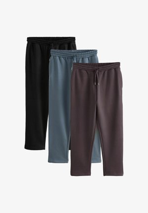 REGULAR FIT - RICH JOGGERS 3 PACK - Pantalon de survêtement - black chocolate brown steel blue