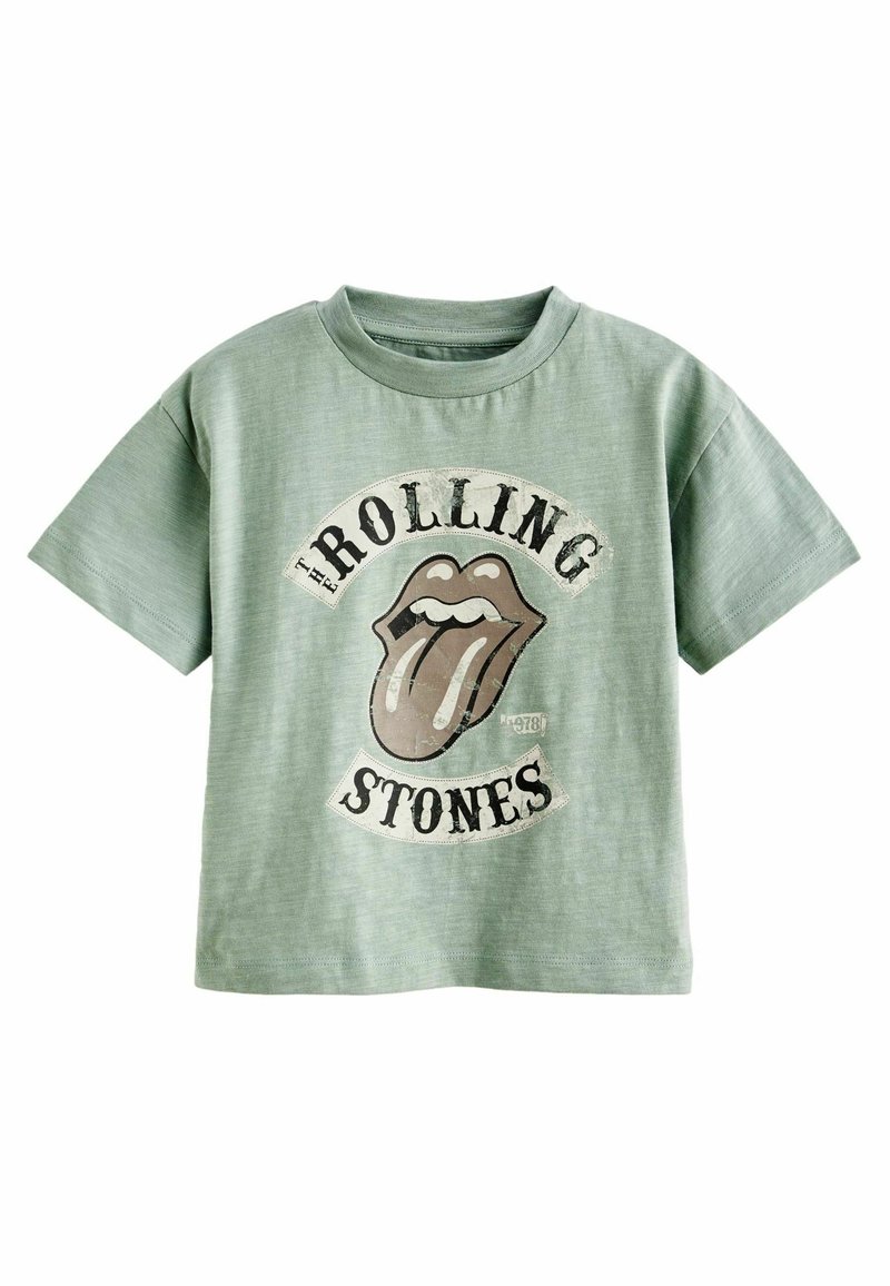Next ROLLING STONES SHORT SLEEVE - REGULAR FIT - Triko s potiskem - mineral blue