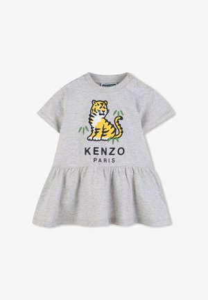 KENZO kids, DRUK-OPENENDE - Robe en jersey - gris chine clair