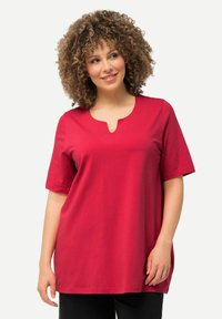 Ulla Popken A-LINIE HALBARM - Triko s potiskem - dark pink