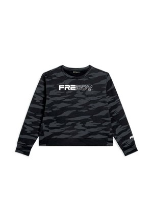 CROPPED WITH PEARLY LOGO AND CAMOUFLAGE PRINT - Felpa - dark grey