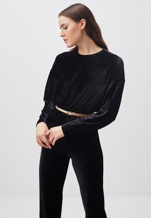 CREW NECK LONG SLEEVED ELEGANT  - Bluse - black