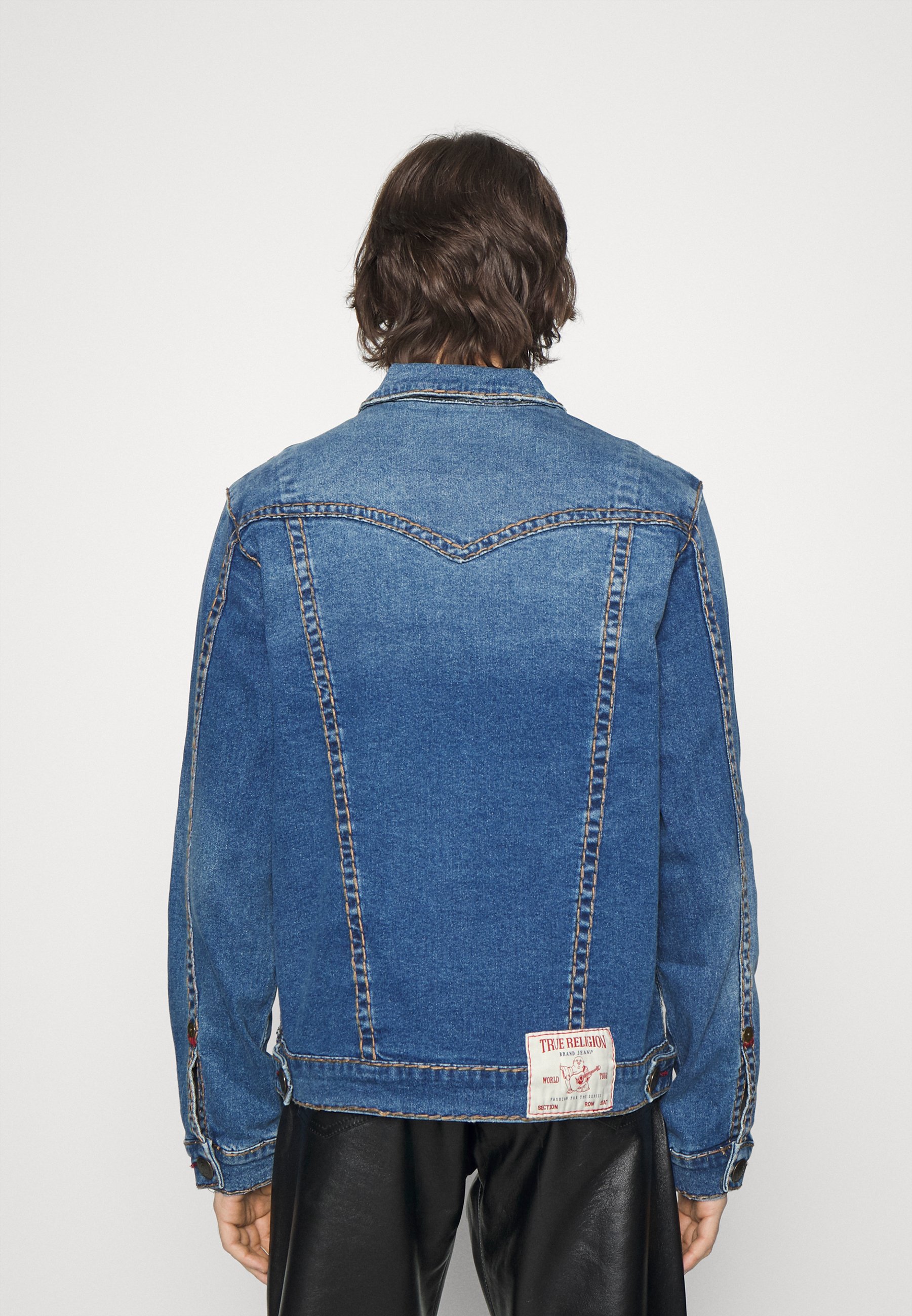 super long sleeve denim jacket