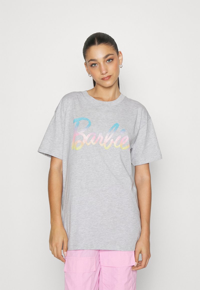 Cotton On BARBIE BOYFRIEND FIT TEE TShirt print grey/graumeliert