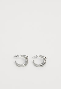 CROSS ROSE THORN EMBOSSED HOOP EARRING - Boucles d'oreilles - silver-coloured