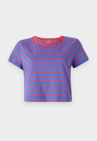 VINTAGE CROP CREW - Trükipildiga T-särk - red/blue