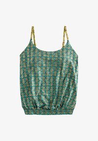 Vybráno, green blue foil woodblock