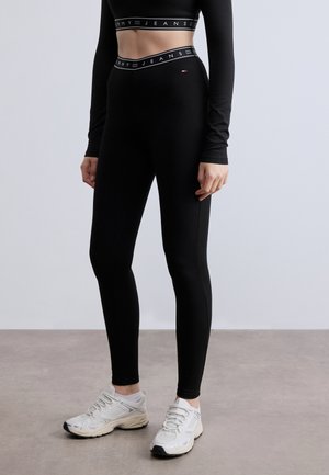 BRANDED TAPE - Legíny – nohavice - black
