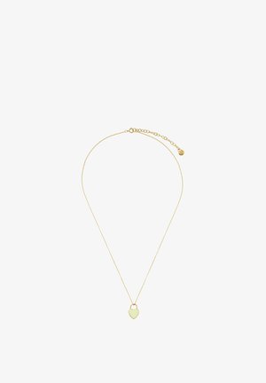 Fejn, HALSKETTE MIT HERZANHÄNGER, HANDGEFERTIGTER, NACHHALTIGER ECHTSCHMUCK - Necklace - gelb