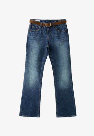 Stradivarius, D68 BOOT-CUT FIT JEANS WITH BELT 04868933 - Jean bootcut - dyed denim