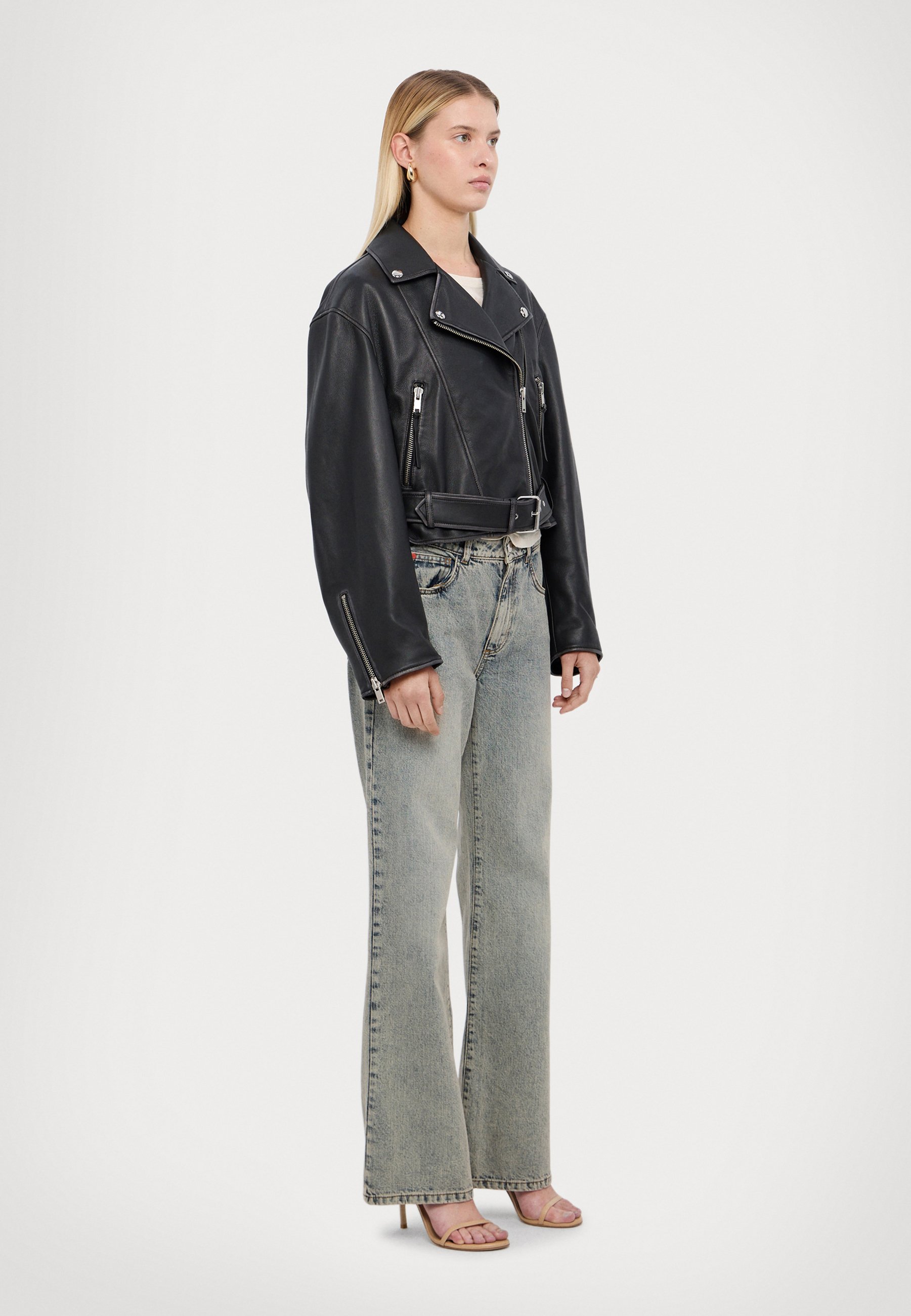 【Weekend Max Mara】Saletta ラムレザー ジャケット WEEKEND MaxMara SALETTA - Leather jacket - nero/black