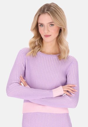 Strickpullover - lilac/rose