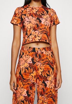 Triko s potiskem - mottled apricot