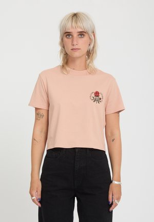 Volcom, TEE DIAL CROP - T-shirt imprimé - misty rose