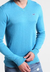 Hollister Co. Stickad tröja - mottled blue