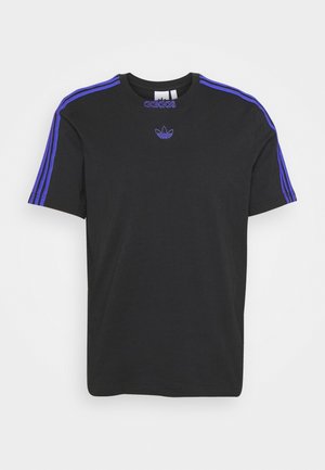 3 STRIPE TEE - T-shirt print - black/sonic ink