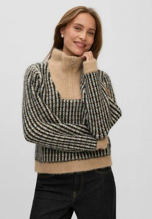 Vero Moda, KNITTED PULLOVER VMELLINOR KNITTED PULLOVER - Pullover - silver-coloured