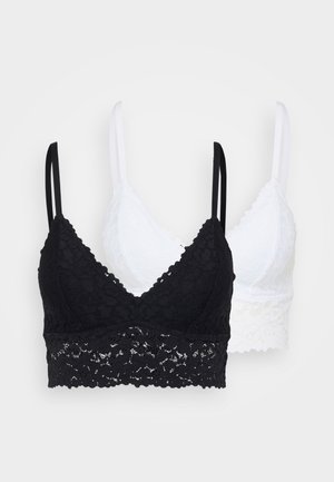 2 PACK - Hosszított melltartó - white/black