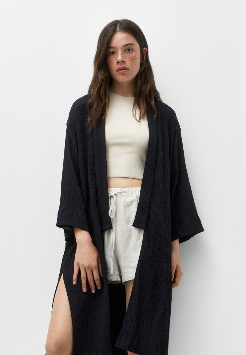 PULL&BEAR LONG KIMONO Leichte Jacke black/schwarz Zalando.at
