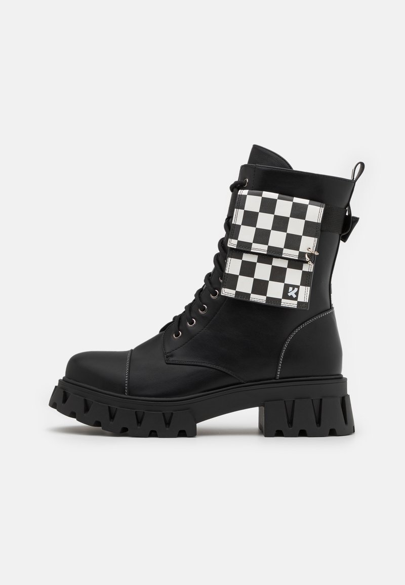 Koi Footwear FUELLED UP BANSHEE MENS COMBAT BOOTS Schnürstiefelette