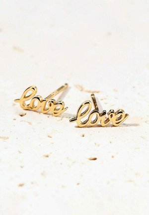 LOVE SCRIPT STUD - Boucles d'oreilles - goldfarben
