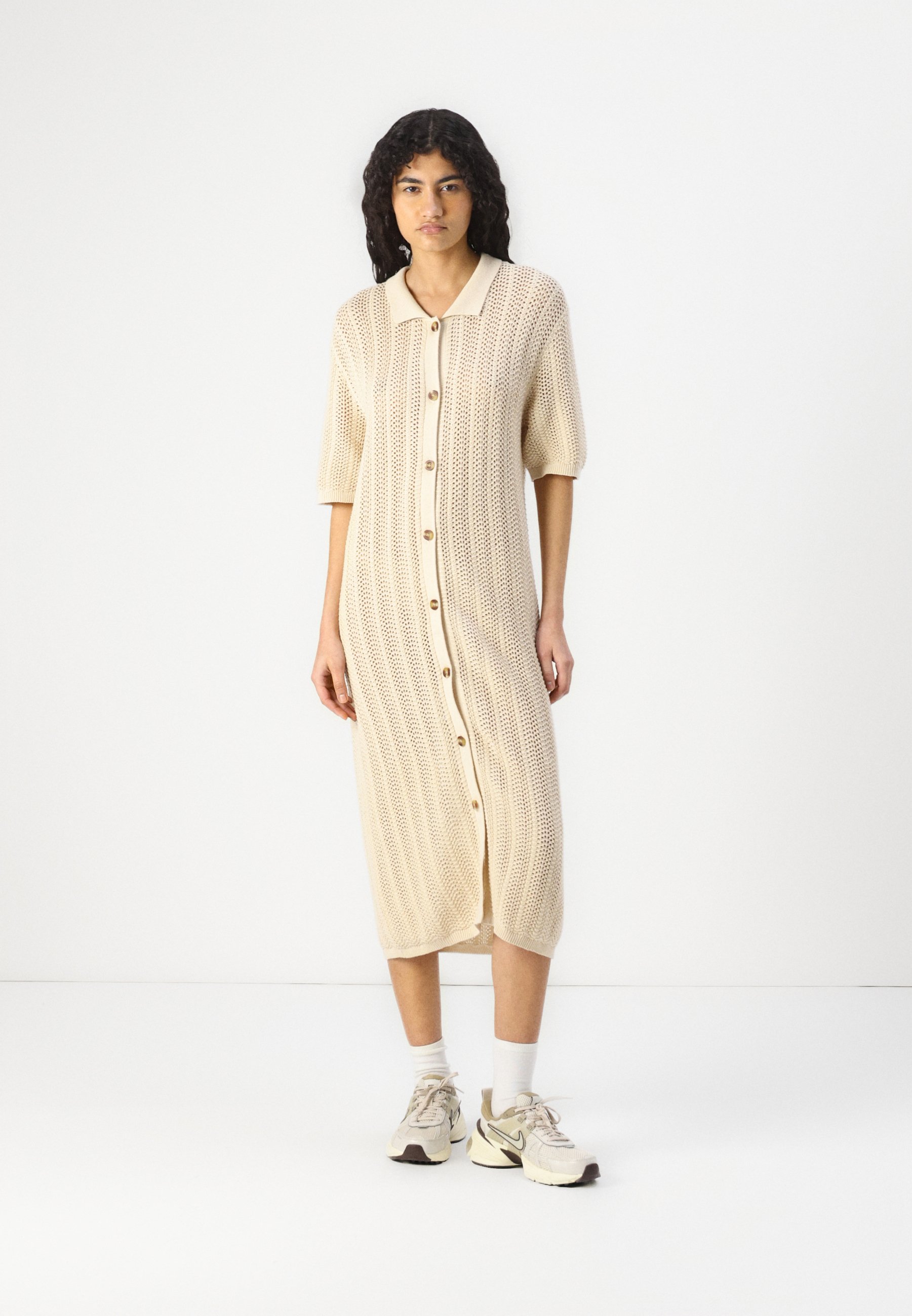 Roxy SEASHELL SONG - Shirt dress - parchment/white - Zalando.ie