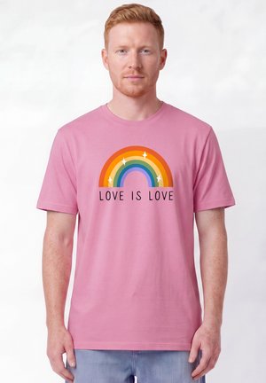 watapparel, LOVE IS LOVE UNISEX - T-Shirt print - bubble pink