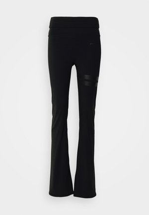 FOLD OVER FLARE LEGGINGS - Pajkice - black