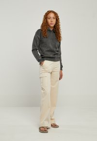 Urban Classics - STONE WASHED  - Hoodie - black Thumbnail Image 1