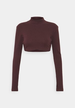 UNDERBUST SHAPED CROP - Topper langermet - plum