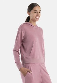 icebreaker MERINO CRUSH II HOODIE - Jersey con capucha - MEDIUM PINK